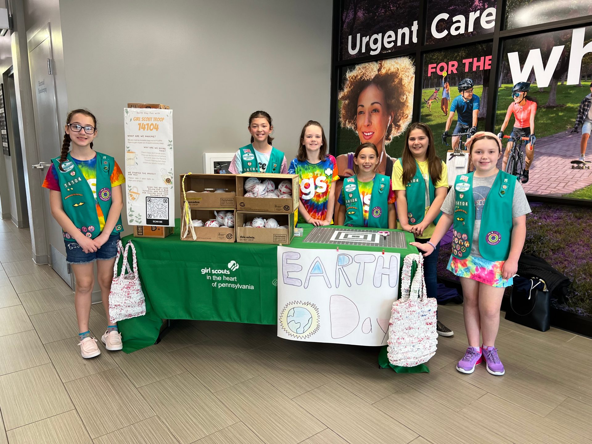 Girl Scout Troop collecting donations shared in a Mission Moment